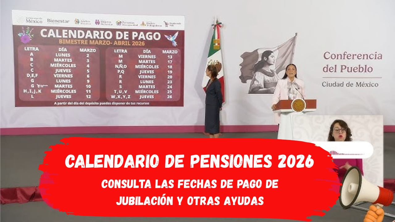 Calendario de pensiones 2026: consulta las fechas de pago de jubilación y otras ayudas