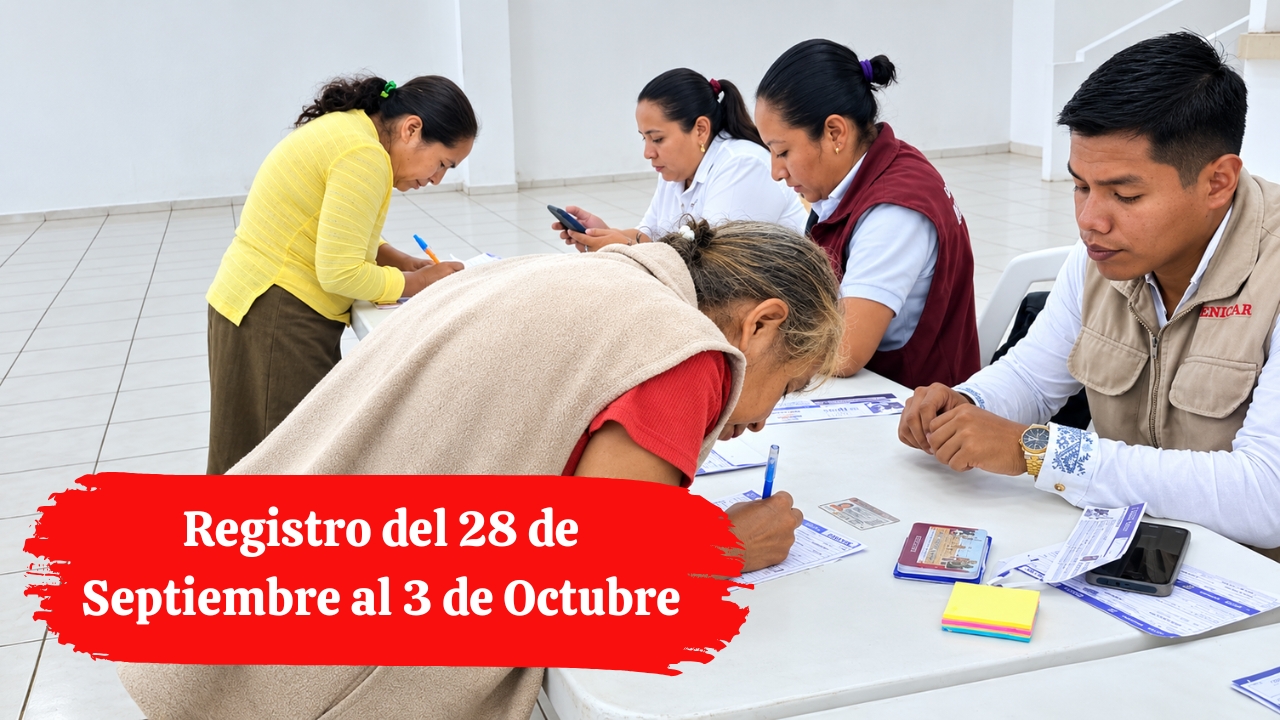 Apoyo Bienestar 30 a 64 Años: Registro del 28 de Septiembre al 3 de Octubre