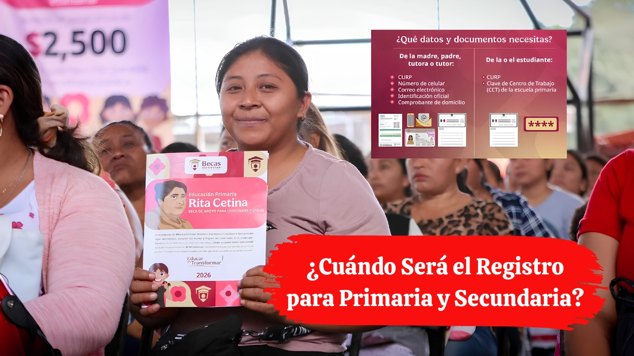 Beca Rita Cetina 2026: ¿Cuándo Será el Registro para Primaria y Secundaria?